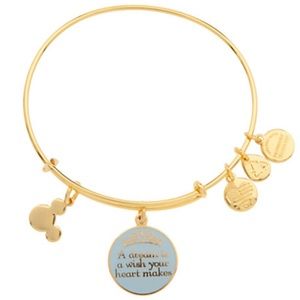 Alex and Ani “A Dream is a Wish Your Heart Makes” Gold Bangle Bracelet